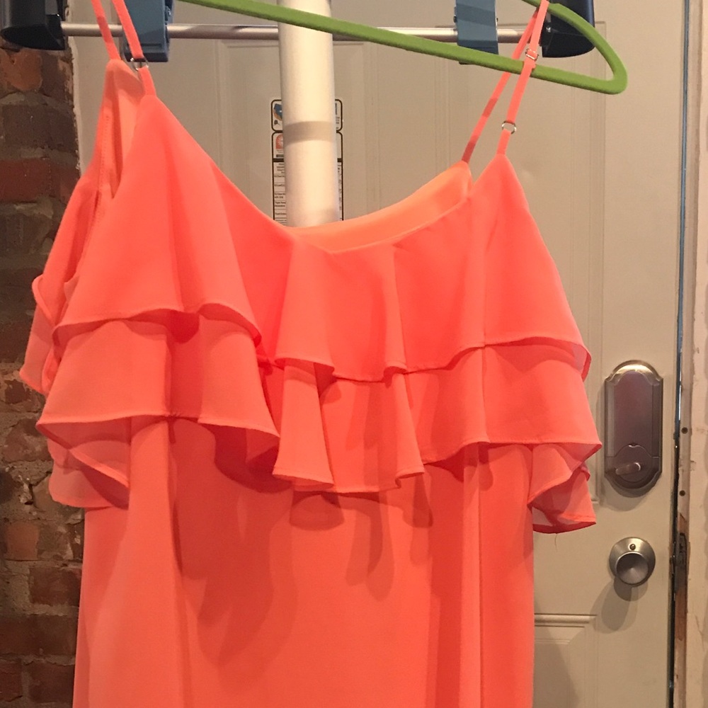 Coral cocktail dress